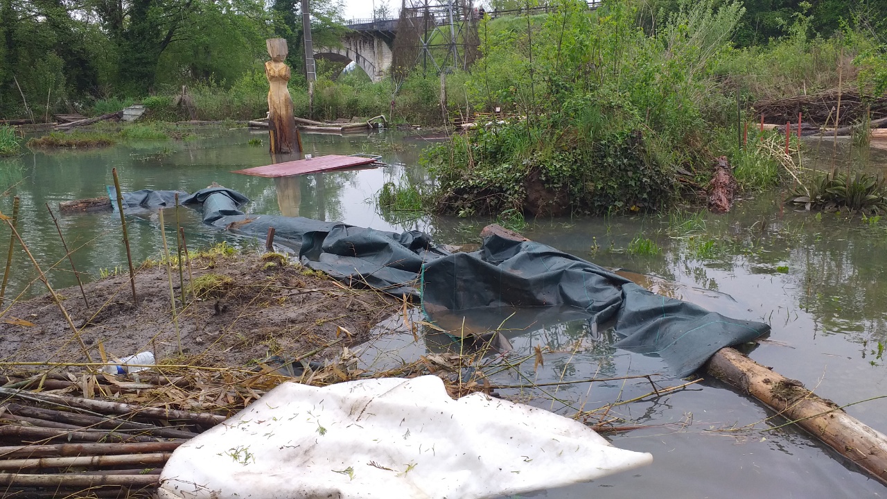 Le Jardin des Familles est inondé…